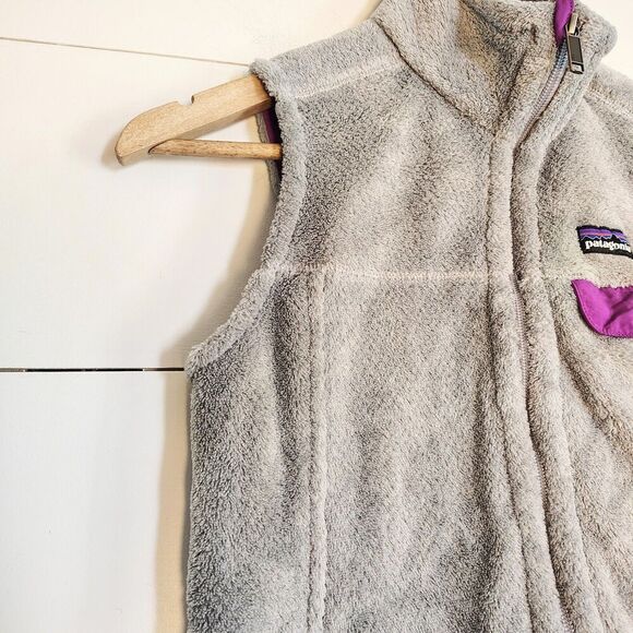 Patagonia Re-Tool Fleece Vest Women’s XS Gray Purple Full Zip Gorpcore Outdoors - Picture 2 of 9